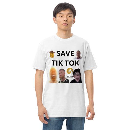 "Save Tik Tok" Men’s premium heavyweight tee